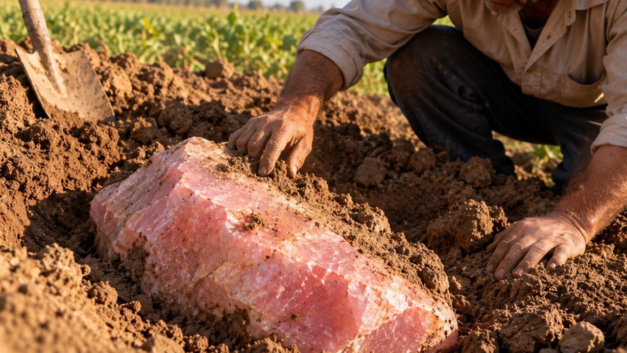 Tarlasındaki Pembe Taşın Altından 3 Bin Yıllık Tarih Ortaya Çıktı!