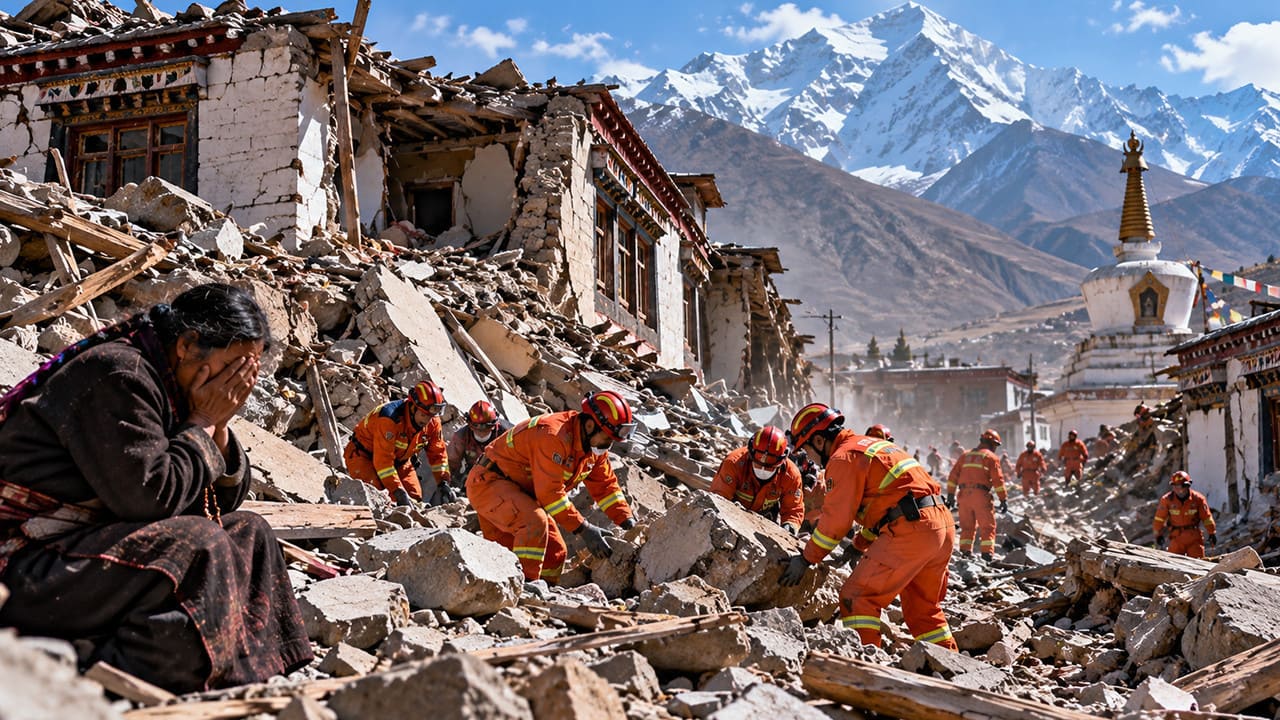 7 büyüklüğünde deprem Tibet'i vurdu! 16 kişi hayatını kaybetti, yüzlerce ev yıkıldı