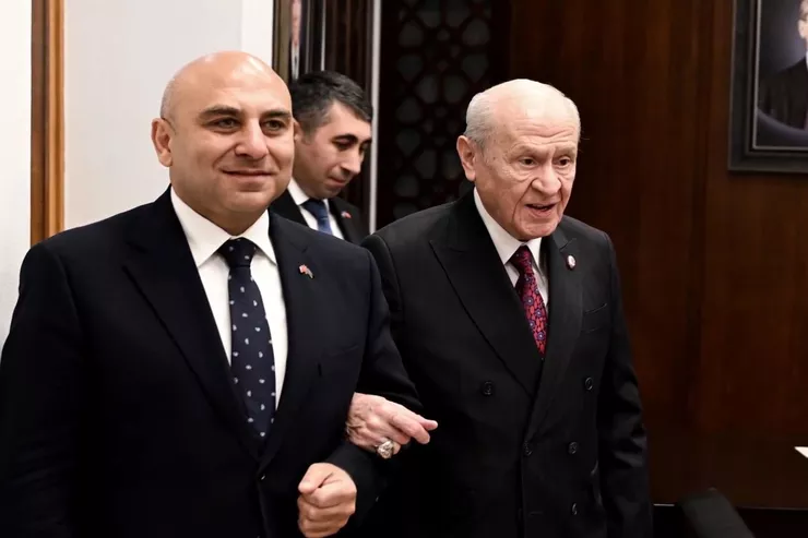 Azerbaycan'la gerilim gündemdeyken Bahçeli, Büyükelçi Reşad Aslanov'u kabul etti
