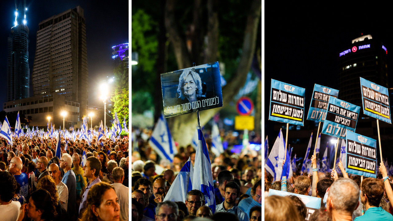 Tel Aviv’de Netanyahu Karşıtı Gösteri! On Binlerce Kişi Seçim Öncesi Sokağa Çıktı!
