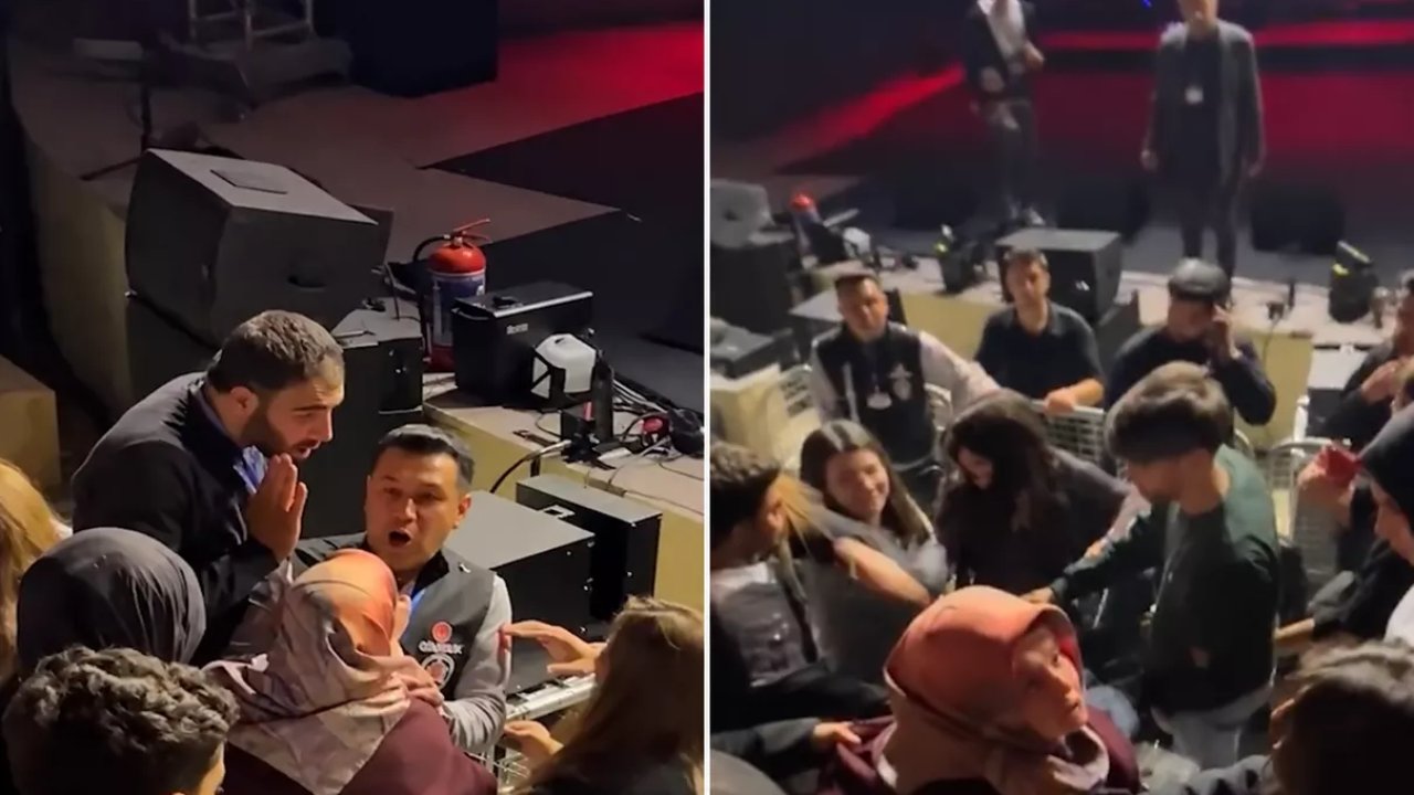 Motive Konserinde Koltuk Krizi! Kızının Yanına Oturmak İsteyen Anneyle Gençler Arasında Kavga Çıktı