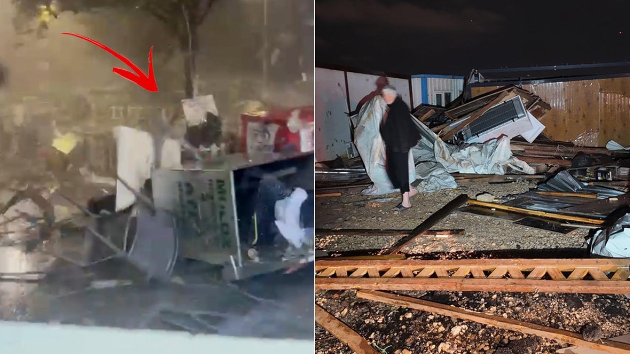 Antalya’da 4 İşçinin Hayatını Kaybettiği Hortumun Dehşet Anları Kamerada!
