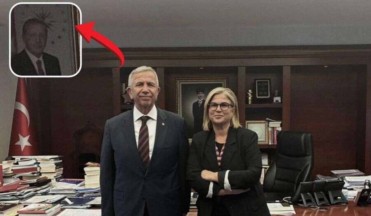 Mansur Yavaş’ın makam odasındaki Erdoğan portresi gündem oldu! İlk açıklama geldi