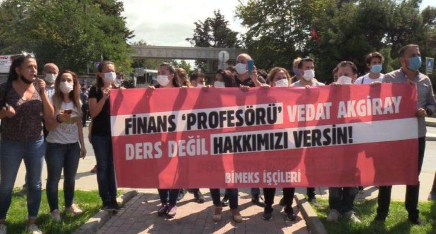 Bimeks işçileri 'akademisyen' patronlarına seslendi, polisin sert müdahalesiyle karşılaştı