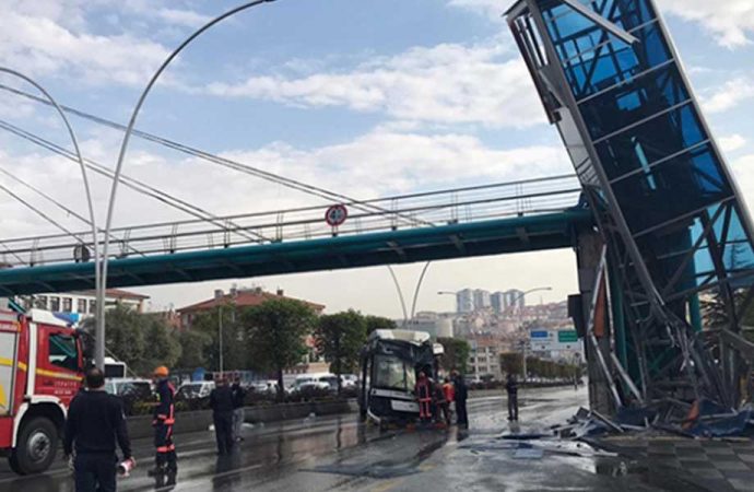 Ankara'da belediye otobüsü kaza yaptı: Çok sayıda yaralı var