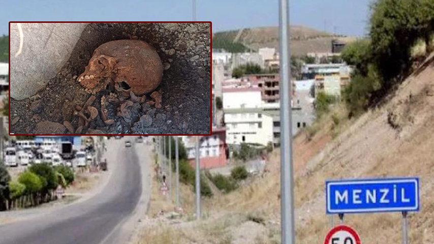 Menzil tarikatı yol genişletmek için mezarlığı tahrip etti: İskeletler toprak üstüne çıktı