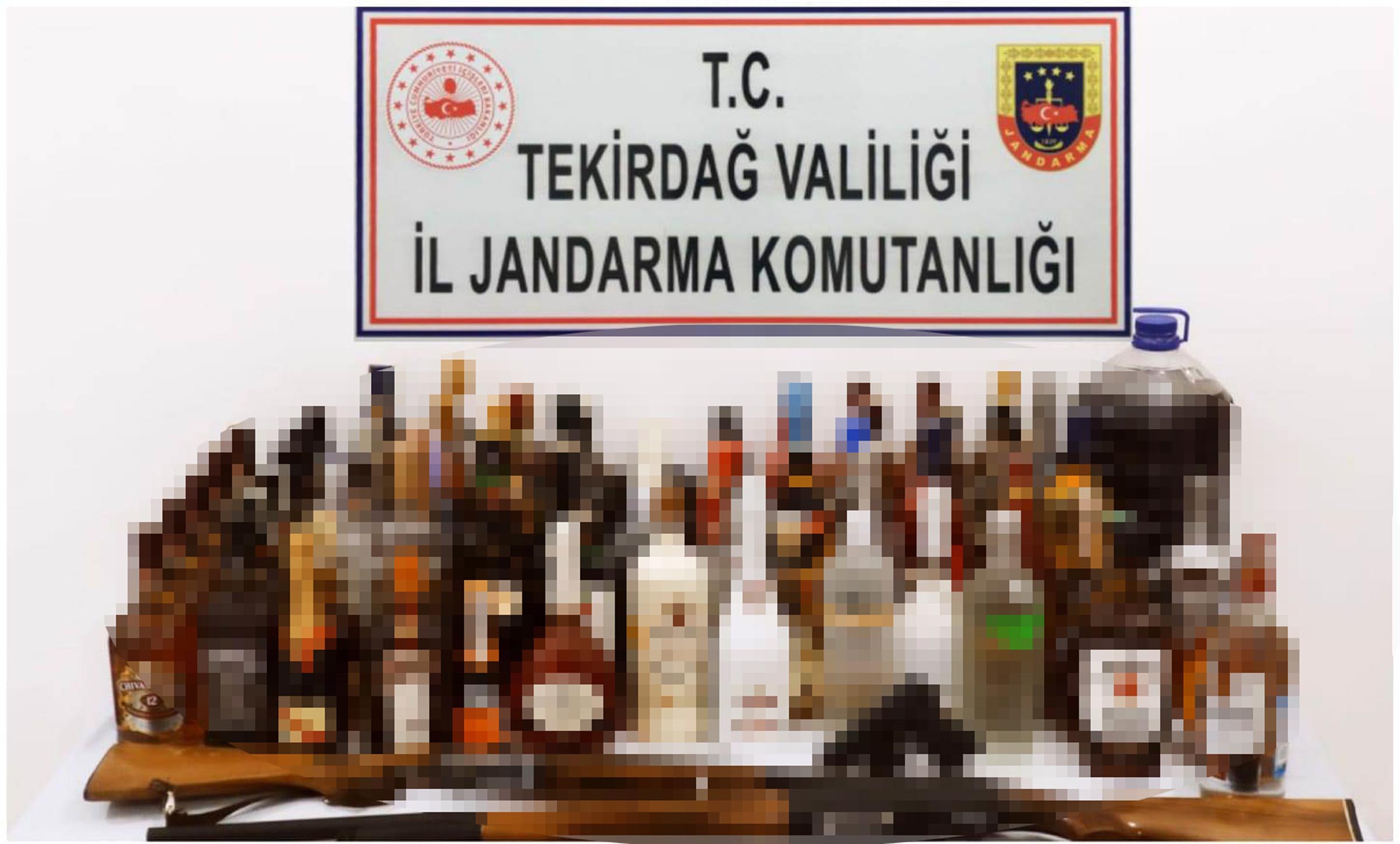 Tekirdağ'da 1 ton sahte içki ele geçirildi