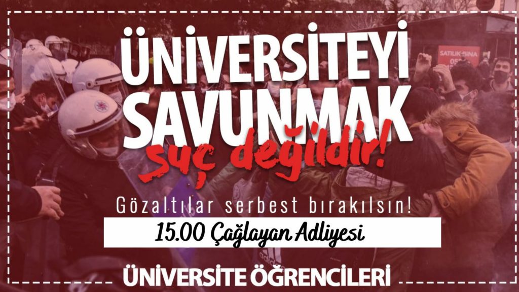 Üniversite öğrencilerinden gözaltında bulunan öğrenciler için çağrı!