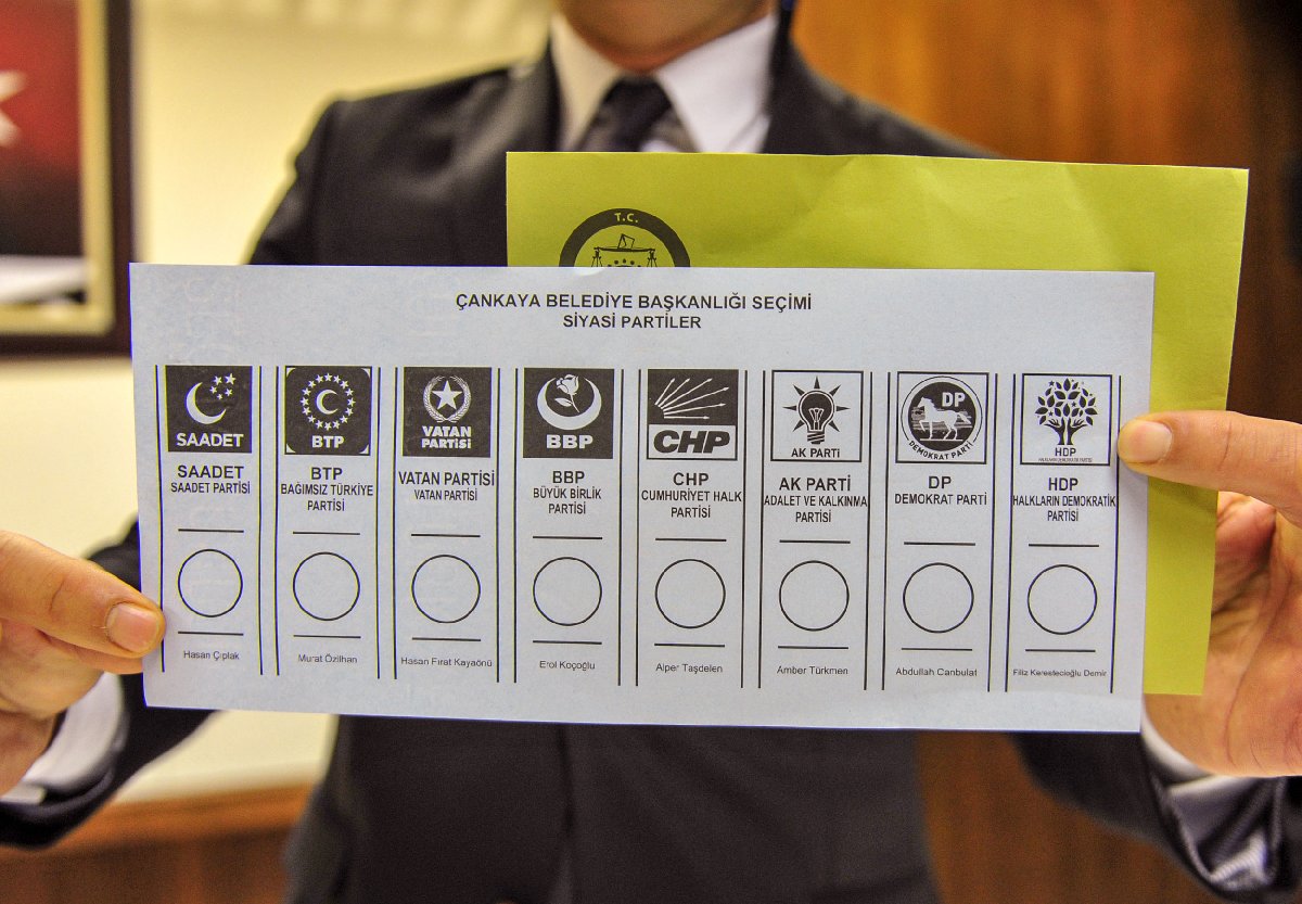 İşte yerel seçimde kullanılacak oy pusulası