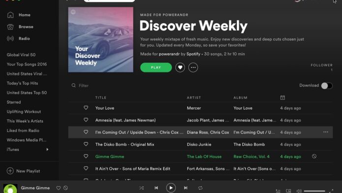 Spotify güncellendi