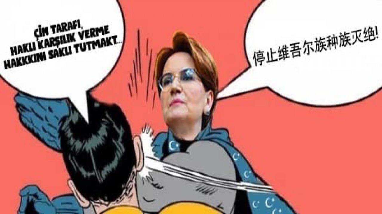 İYİ Parti'den Çin Büyükelçiliğine karikatürlü cevap!