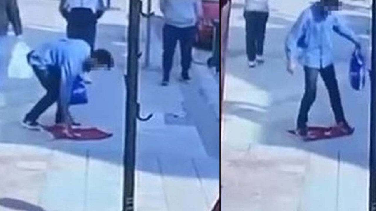 Türk bayrağını yere serip üzerine bastı! Suriyeli gözaltında!