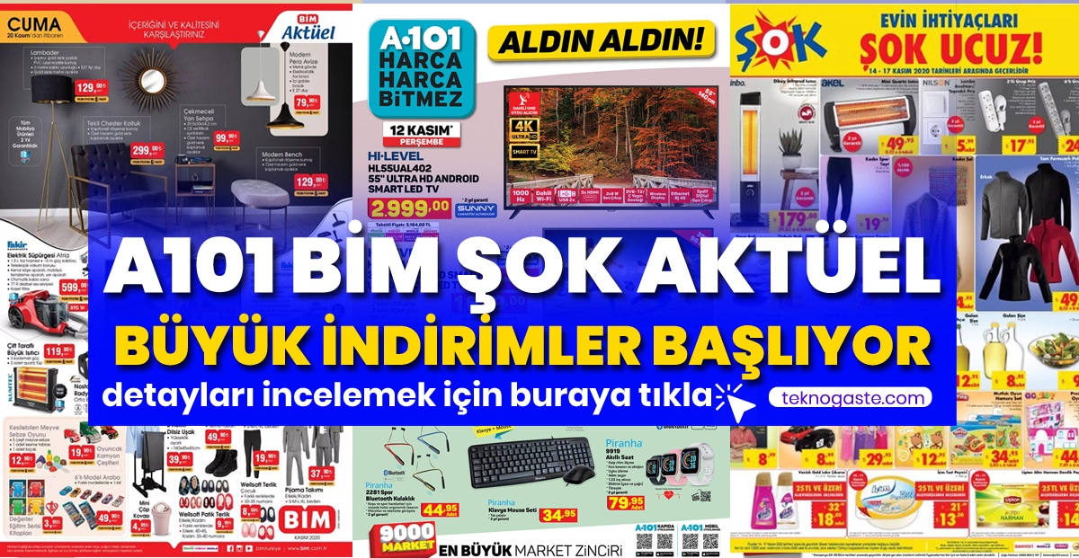 A101 BİM Aktüel Ürünlerde Büyük İndirim Günleri! Öyle Göz Alıcı Ürünler Var ki