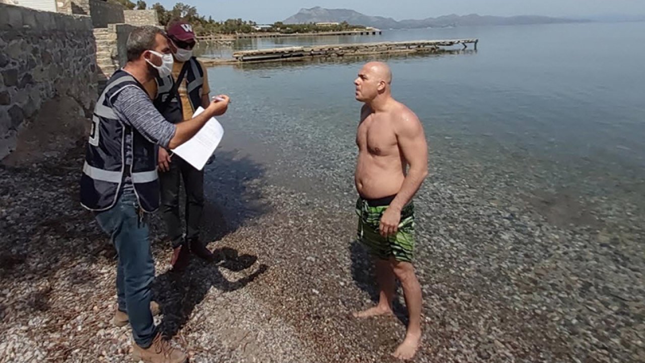 Datça'da turistleri görerek denize girdiğini söyleyen kişiye ceza