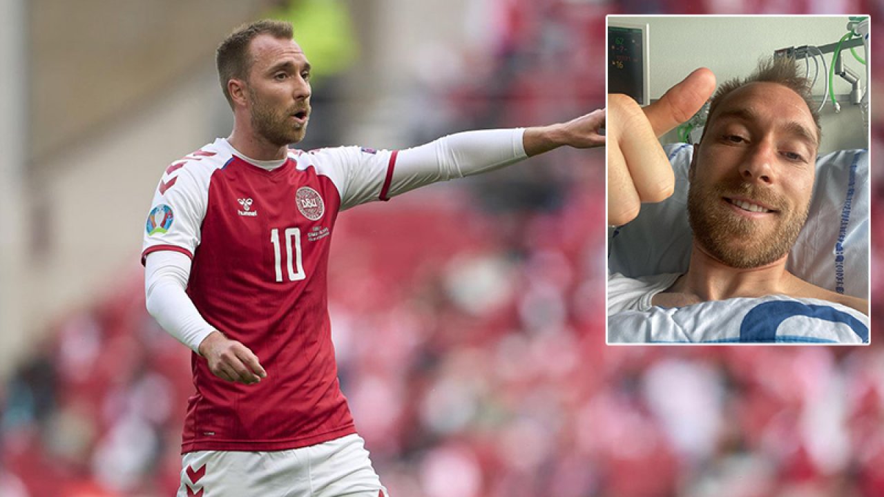 Christian Eriksen'den mesaj: Destek mesajlarınız için çok teşekkür ederim, ben iyiyim
