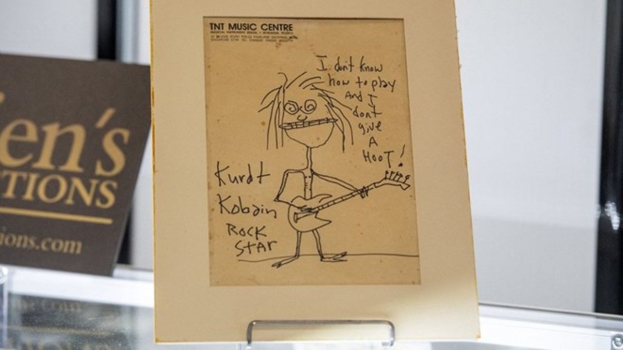 Kurt Cobain'in çizimi 281 bin dolara satıldı