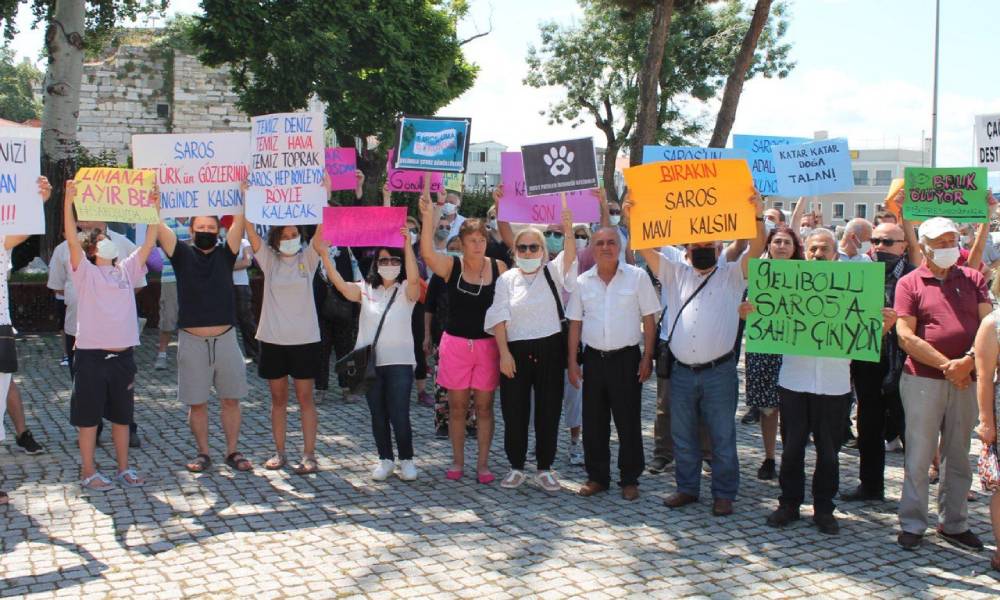 Saros dayanışması büyüyor! Gelibolu’da Saros için eylem
