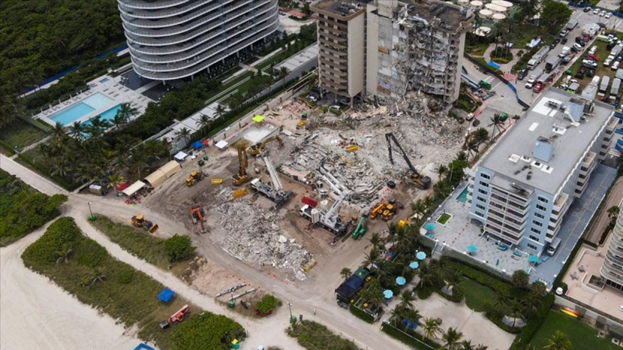 Miami'de çöken 13 katlı binanın enkazından çıkarılan ceset sayısı 64 oldu