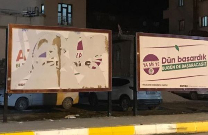 HDP'nin Kürtçe afişini yanlış çeviren mahkeme toplatma kararı verdi