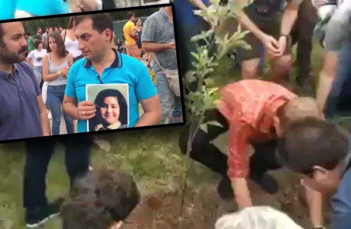 ODTÜ’de ağaçlar yeniden dikiliyor… Rabia Naz’ın babası da katıldı