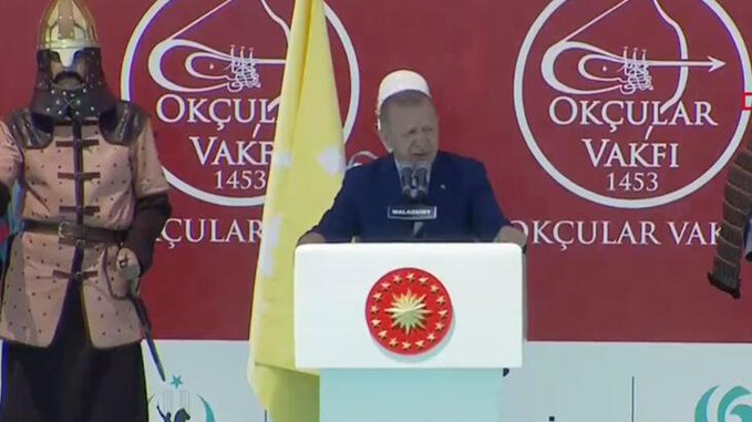 Erdoğan: Kendi vatanımızı ve bayrağımızı dalgalandırdığımız her yeri esenlik yurdu haline getirmenin mücadeles
