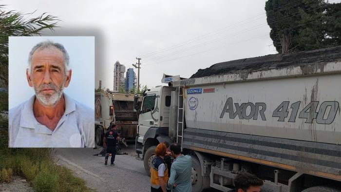 Aydın'da çöp toplamak için kamyondan inen temizlik işçisine kamyon çarptı