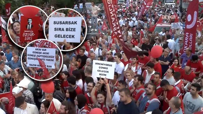 CHP'den Ankara'da Gövde Gösterisi: İmamoğlu Aday Ofisi Açıldı, Binler Yürüyüşe Katıldı!