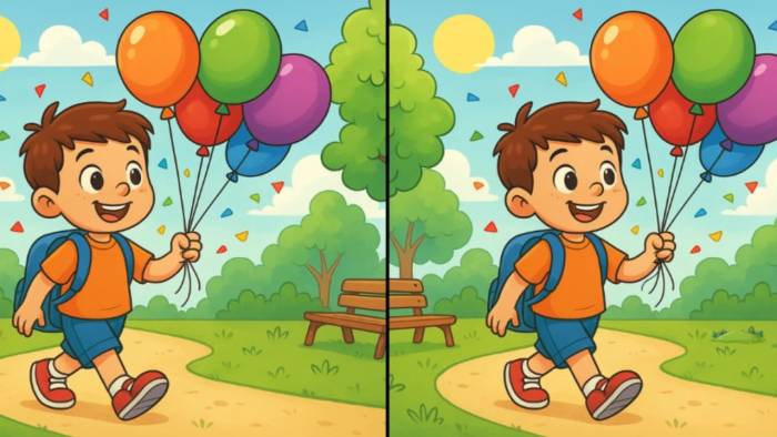 Parkta Balonlu İki Gencin 3 Farkını Yalnızca Zekâsına Güvenenler 12 Saniyede Görebiliyor!