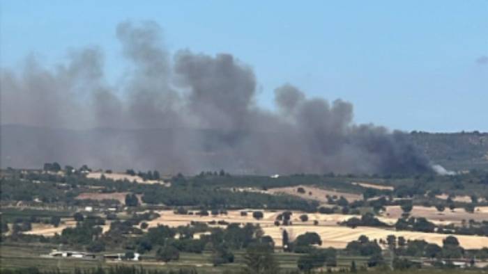 Çanakkale'de Orman Yangını: Yangın Söndürme Aracı Alevlerin Arasında Kaldı