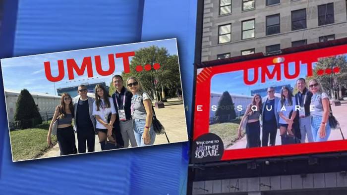 BM Zirvesi Öncesi Times Meydanı’nda Erdoğan’ı Şaşırtan Dev Görsel