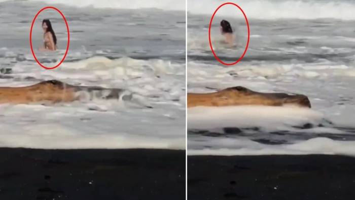 Denizde video çeken fenomen güçlü akıntıya kapılıp kayboldu!