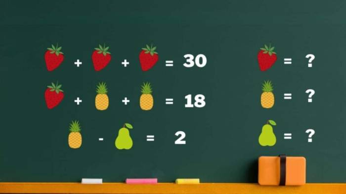 Sadece Yüksek IQ’lular Çözüyor! Meyvenin Değerini 40 Saniyede Bulabilecek misiniz?