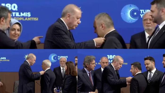 AK Parti'ye 3 yeni belediye başkanı katıldı! Rozetleri Erdoğan taktı